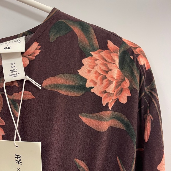 NWT Johanna Ortiz H&M‎ Collaboration Red Carpet floral Dress Sz Small - Picture 4 of 16